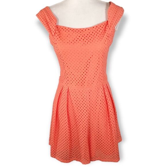 CITY TRIANGLES ORANGE EYELET ROMPER SZ.15 EUC - Picture 1 of 8
